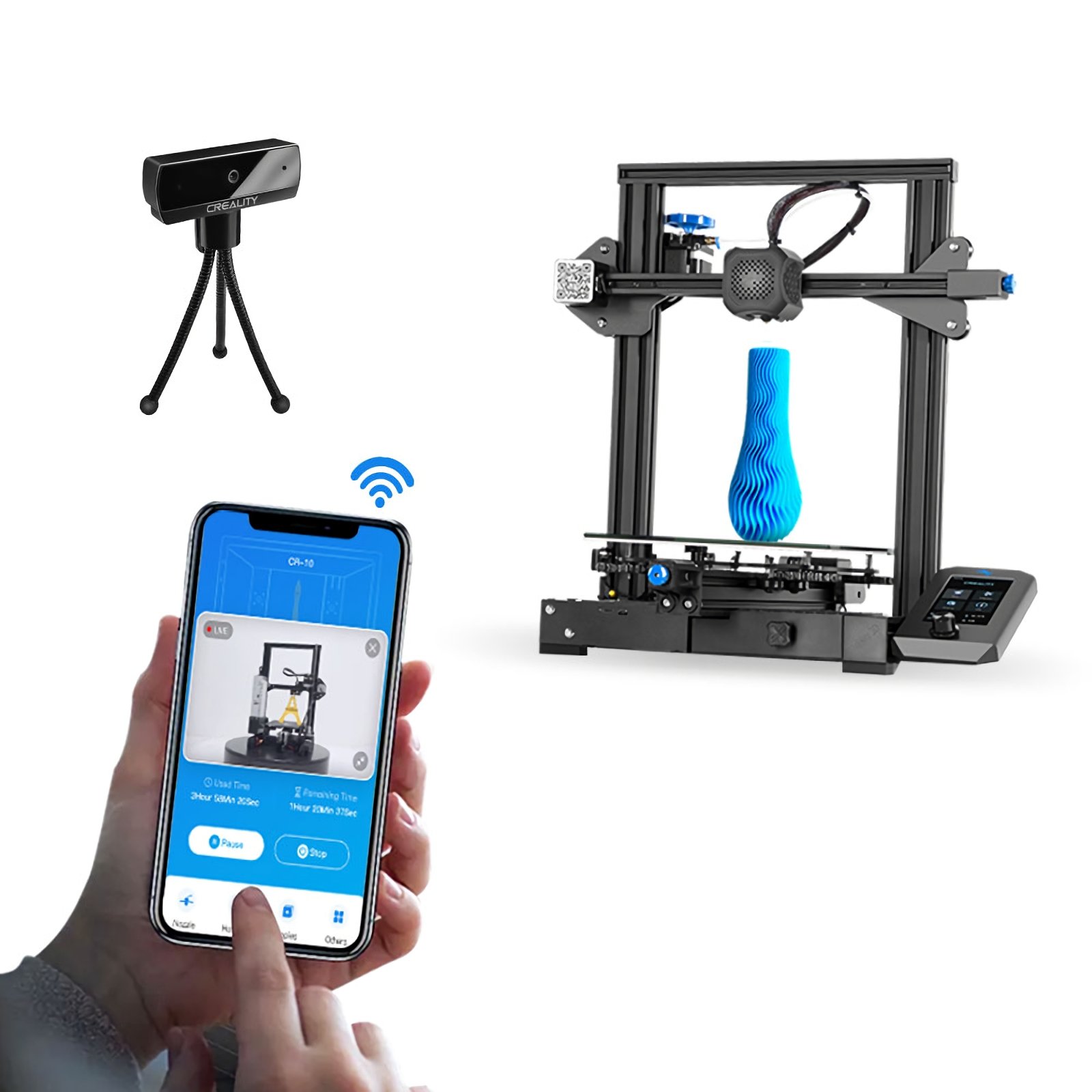 Creality Smart Kit WiFi Box & HD Camera, Wireless 3D Printing Real-time Remote Monitoring | SainSmart